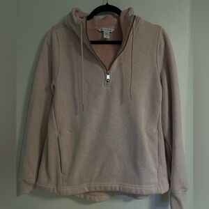 Athleta Blush Pink Quarter-Zip Hoodie Sweater